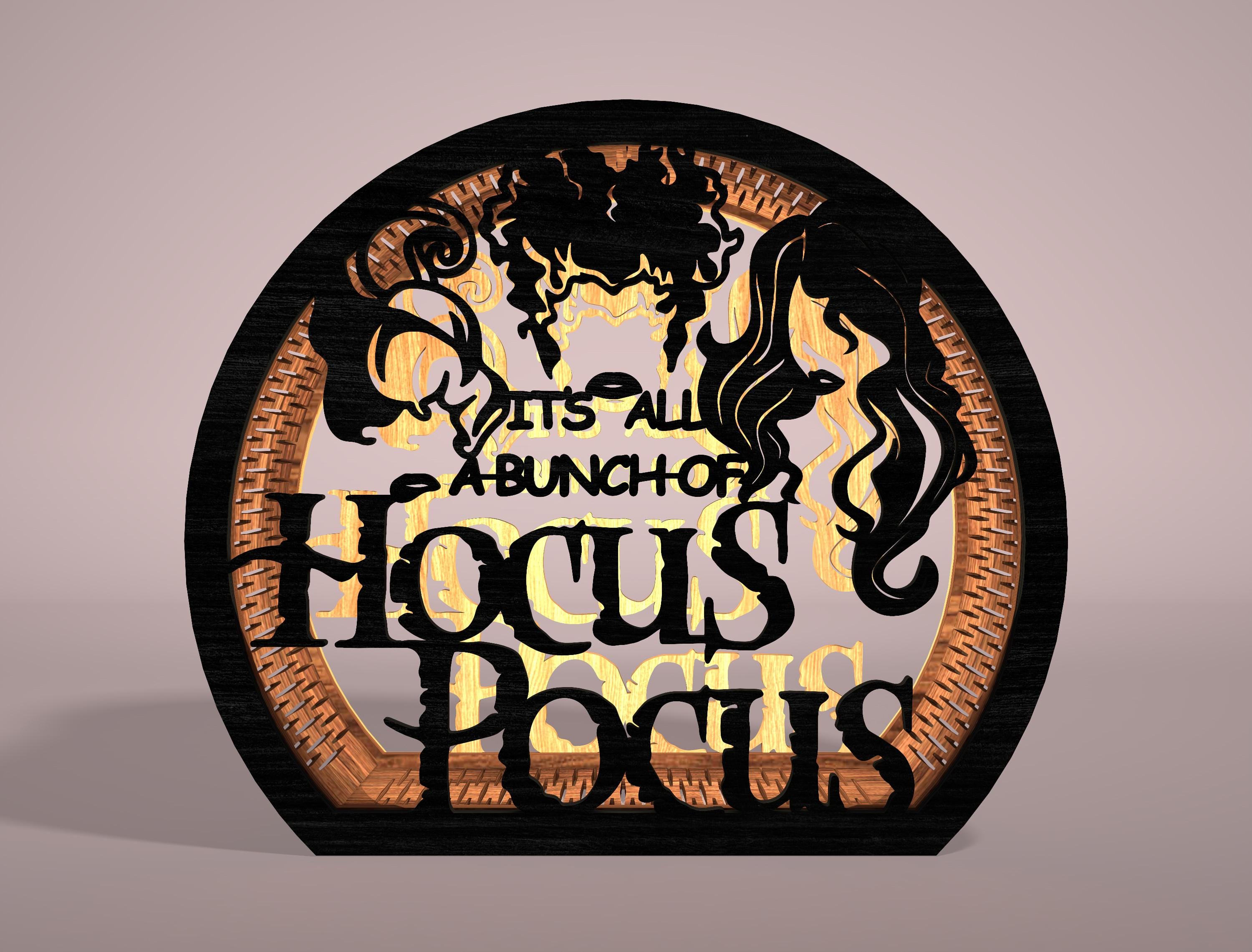 Hocus Pocus SVG Bundle, Halloween Witch Laser Cut File, Layered Sign ...