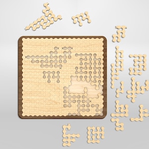 Really Hard Challenging Puzzle, Really Hard Puzzle Svg, Challenging Wood Puzzle Svg, Jigsaw Puzzle Svg, Laser Cut Wooden puzzle image 11