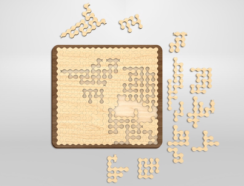 Really Hard Challenging Puzzle, Really Hard Puzzle Svg, Challenging Wood Puzzle Svg, Jigsaw Puzzle Svg, Laser Cut Wooden puzzle image 11