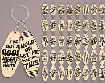 Sarcastic Motel Keychain SVG Bundle, Sarcastic motel keychain svg, Adult humor svg, Funny vintage keychain svg, Sarcastic Bundle svg
