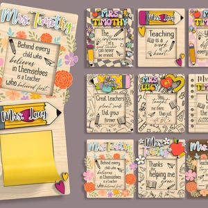 Lehrer Wertschätzung Sticky Notizhalter, personalisierter Lehrer Sticky Notizhalter, Lehrer Geschenk vom Schüler, Danke Geschenk für Lehrer
