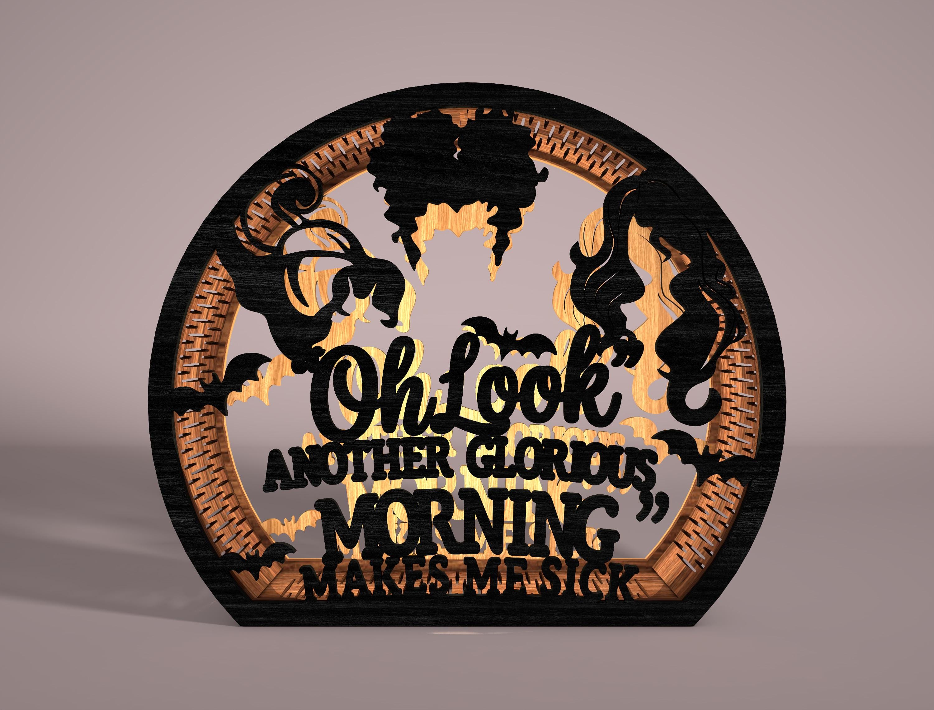 Hocus Pocus Layered SVG Bundle, Halloween 3D Sign Laser Cut File, Amuck ...