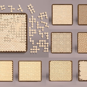 Really Hard Challenging Puzzle, Really Hard Puzzle Svg, Challenging Wood Puzzle Svg, Jigsaw Puzzle Svg, Laser Cut Wooden puzzle image 1