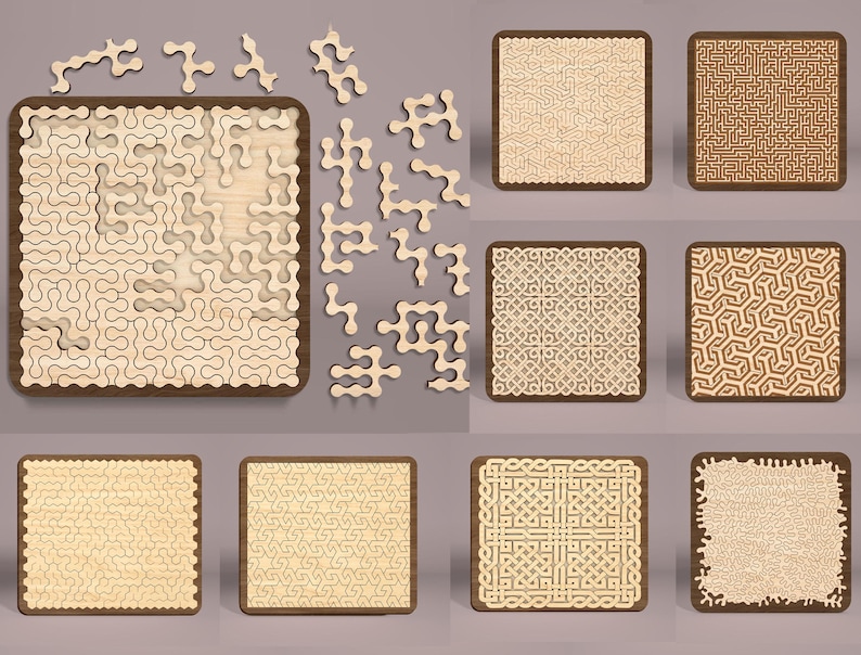 Really Hard Challenging Puzzle, Really Hard Puzzle Svg, Challenging Wood Puzzle Svg, Jigsaw Puzzle Svg, Laser Cut Wooden puzzle image 1