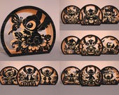 Layered Light Box SVG Bundle, Cute Alien Shadow Box Laser Cut Files, 3D Night Lamp Lantern Decor DXF PDF for Cricut Glowforge Svg