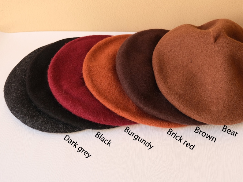 Large Brim Beret Hatslouchy Oversized Beretvintage Beret for Etsy