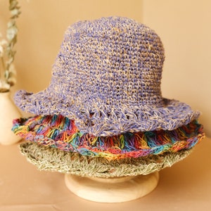 Handmade Organic Hemp Sun Hat: Vintage Beach Style