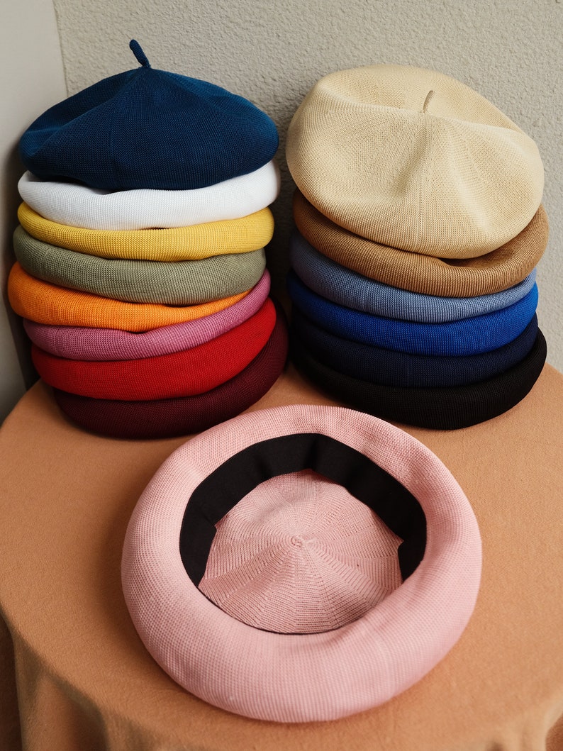 Berretto estivo oversize / 57-60 cm, cappello largo e comodo, berretto primavera/estate, cappello estivo per donna, berretto rosa, regali per lei immagine 3