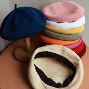 Berretto estivo oversize / 57-60 cm, cappello largo e comodo, berretto primavera/estate, cappello estivo per donna, berretto rosa, regali per lei immagine 8