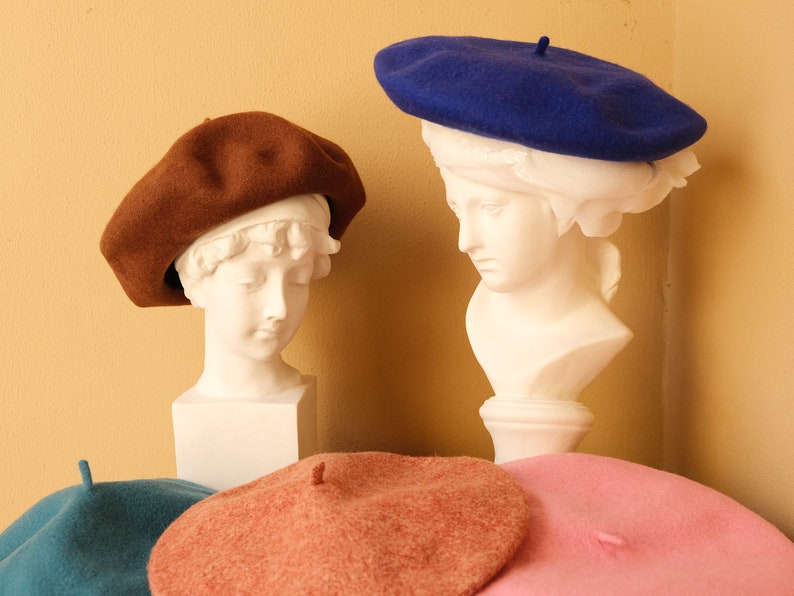 Large Brim Beret Hatslouchy Oversized Beretvintage Beret for Etsy