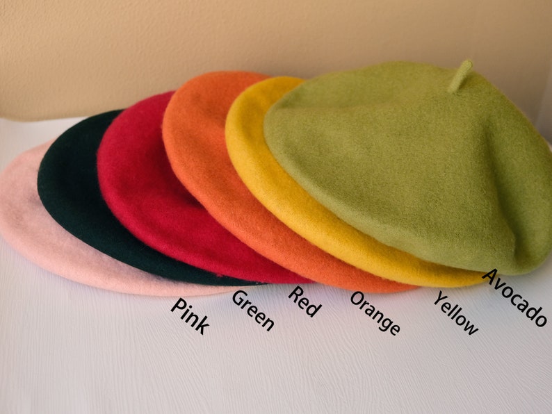 Large brim beret hat,Slouchy oversized beret,Vintage beret for women/men,Comfortable large size beret,Winter wool beret,Black beret decor zdjęcie 8