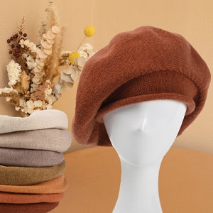 Slouchy loose beret, Soft and cosy 40% wool, Fall/Winter beret accessories,Her gift, Womens winter hat