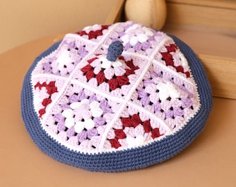 Handmade Crocheted Cotton Beret: Vintage French Style