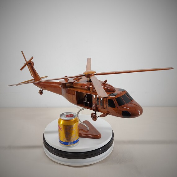UH-60 Black Hawk helicopter, Helicopter wood model handcrafted, Military forces, memorabilia, gift for pilot, Aviation collection