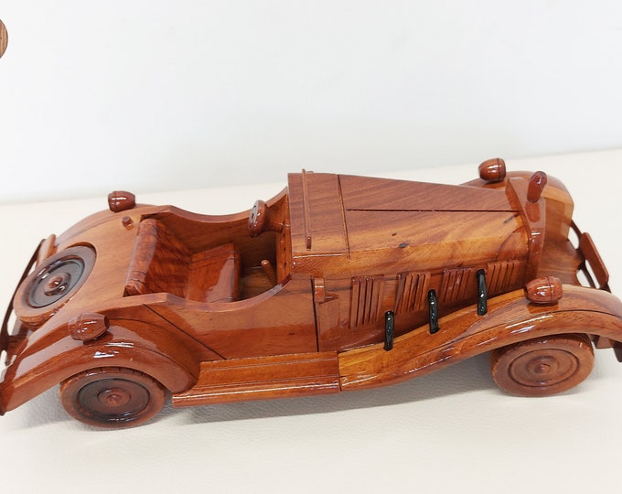 Classic Vintage Car Model, Wood Car Model, Birthday Gift, Wood Gift