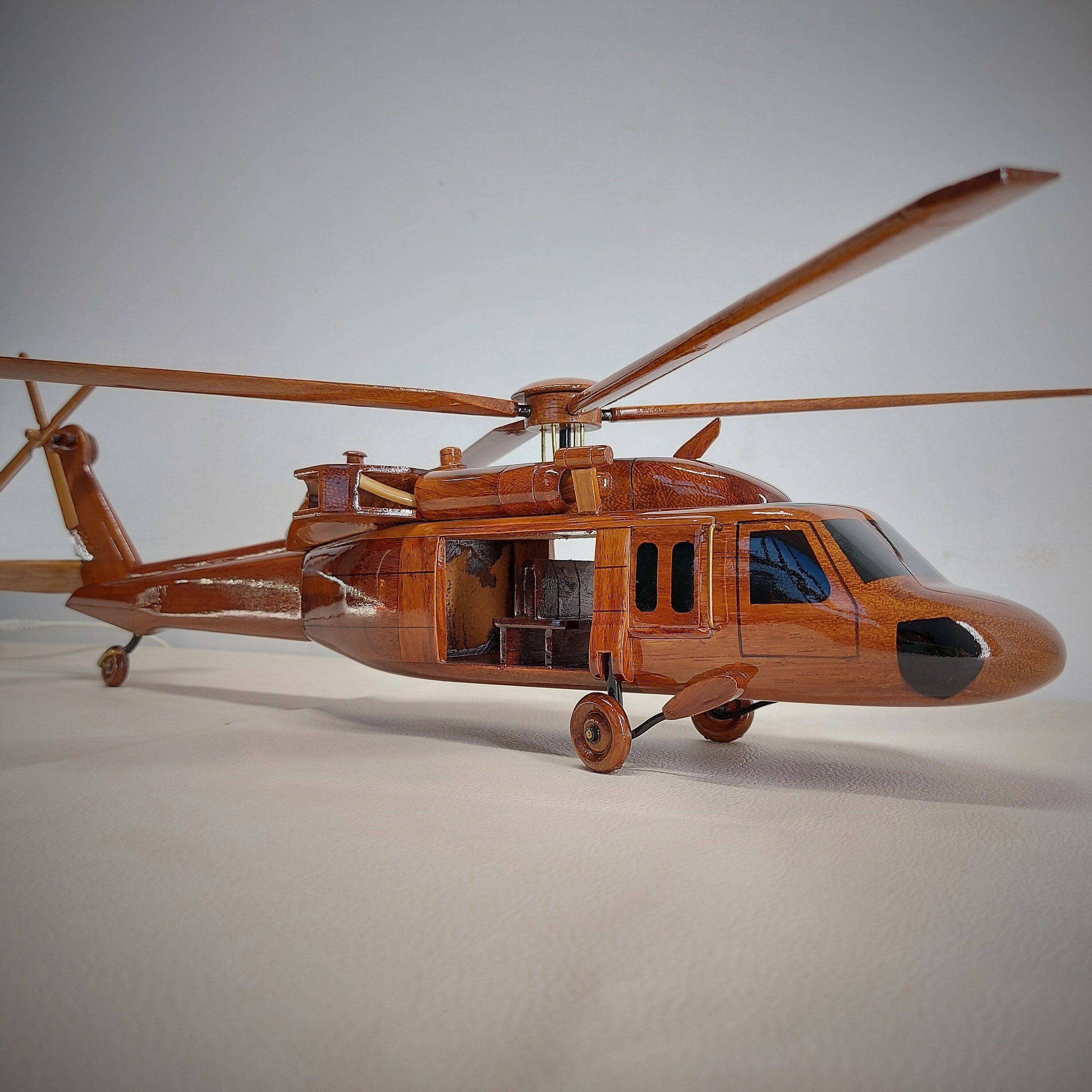 UH-60 Black Hawk helicopter, Helicopter wood model handcrafted, Military forces, memorabilia, gift for pilot, Aviation collection