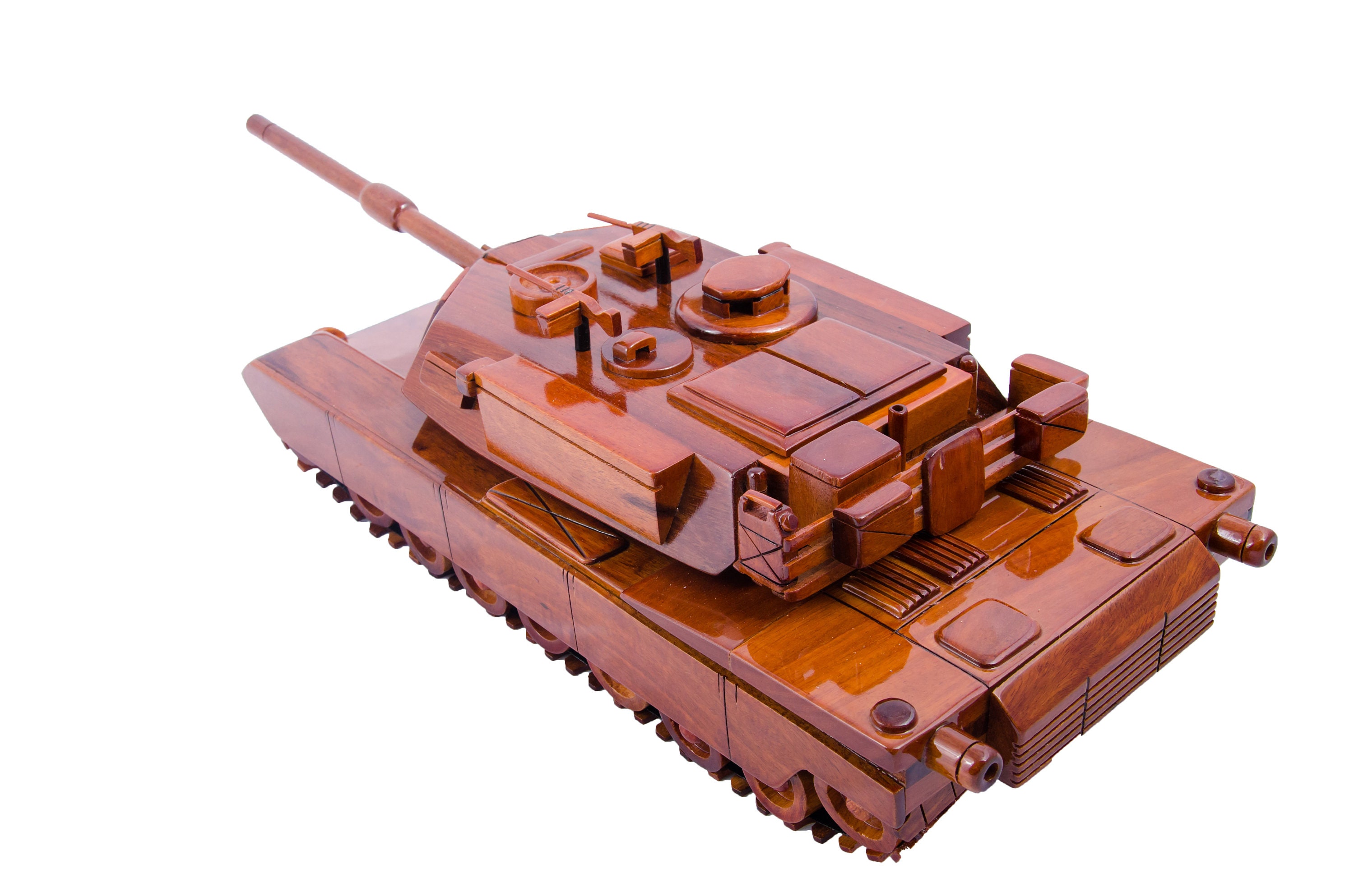 M1 Abrams Tank Mahogany Wood Model Handcrafted Military Etsy