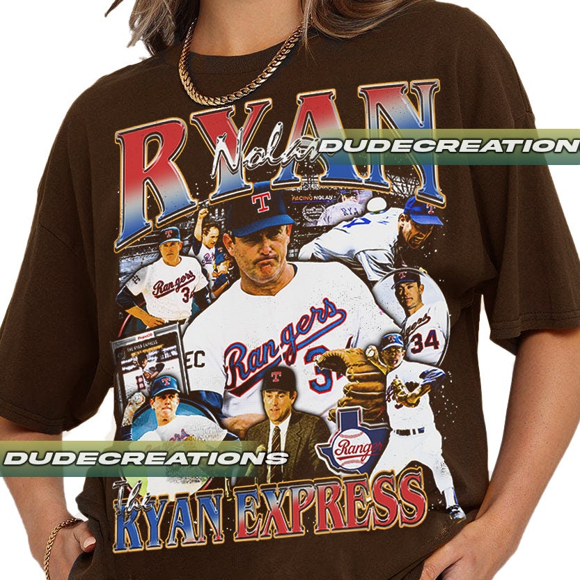 Nolan Ryan #34 Light Blue Texas Rangers Cooperstown Collection Jersey Large NWT