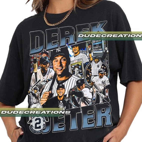 dudecreation Limited Derek Jeter Vintage T-Shirt, Gift for Woman and Man Unisex T-Shirt