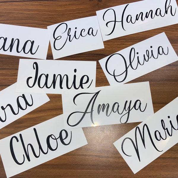 Name Decal | Vinyl Name Decal | Custom Name Decal | Bridesmaid Proposal Decal | Tumbler Decal | Wine Glass Decal | Bridesmaid Hangers