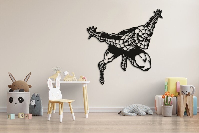 Spiderman Laser Cut Dxf Pdf Eps Files Wall Sticker Engraving Etsy