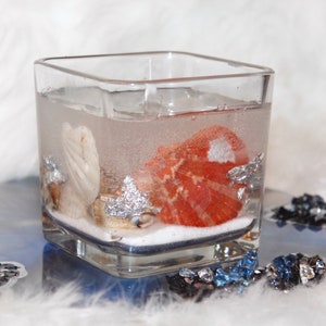 HANDMADE Ocean Gel Candle| Highly Scented Candles| Gel Candle in beautiful reusable glass| Gift Candles| Gel candle wax| Ocean Breeze Candle