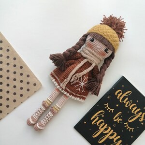 Crochet Snowflake Girl Doll: Handmade Amigurumi Toy
