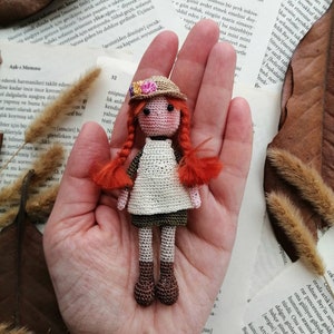 Crochet Anne Shirley Doll: Miniature Amigurumi Doll, 4 Inch