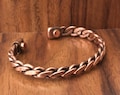 Heavy Twist Pure Copper Magnetic Bracelet Energy Cuff Bangle