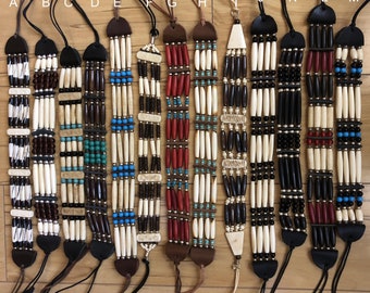 Native American Indian Style Buffalo Bone Bead Choker Tribal Necklace Jewelry