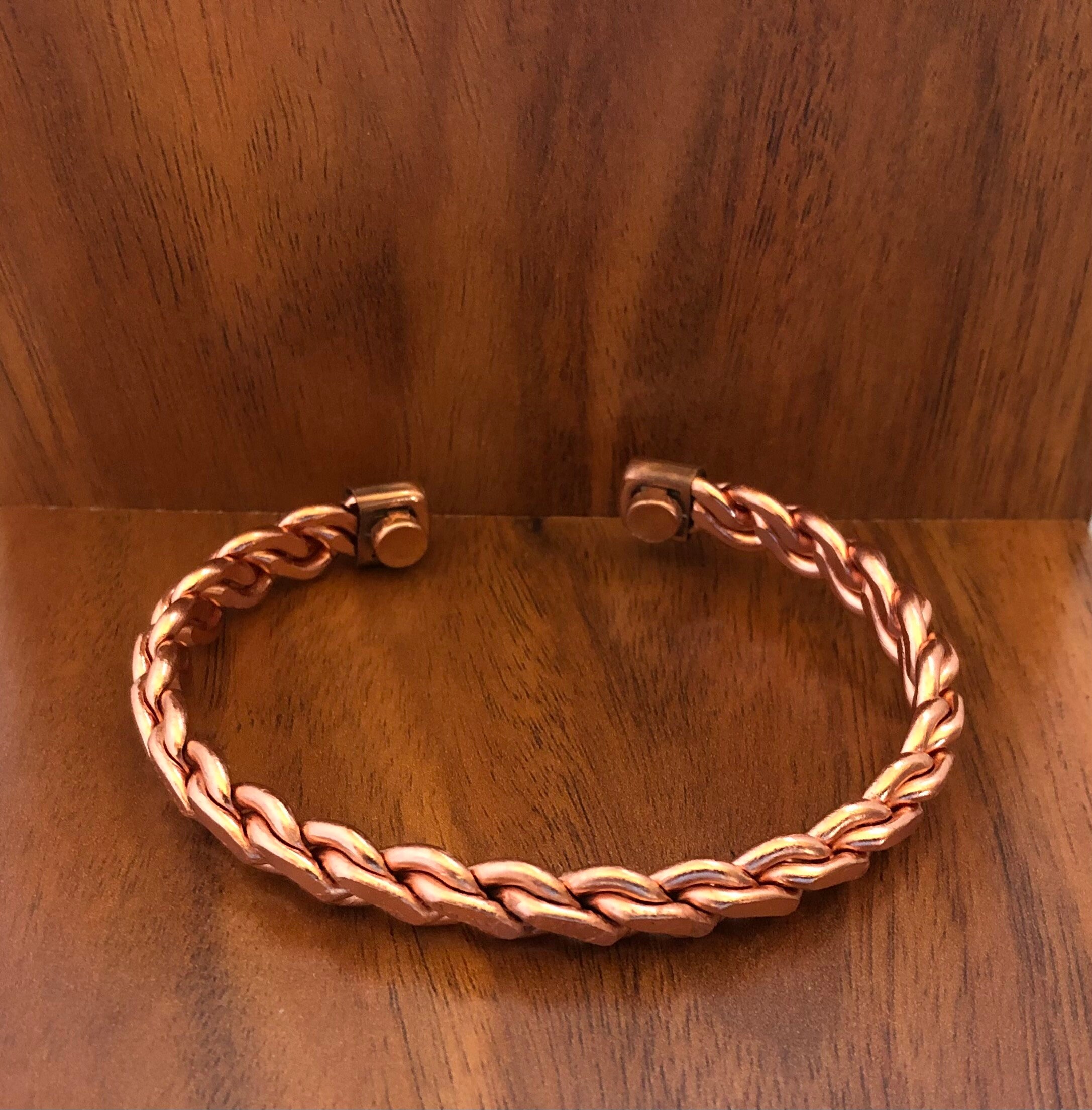 Pure Copper Magnetic Bracelet Energy Cuff Bangle Heavy Twist Large