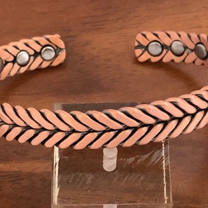 Woven Solid Copper Magnetic Bracelet Energy Cuff Bangle