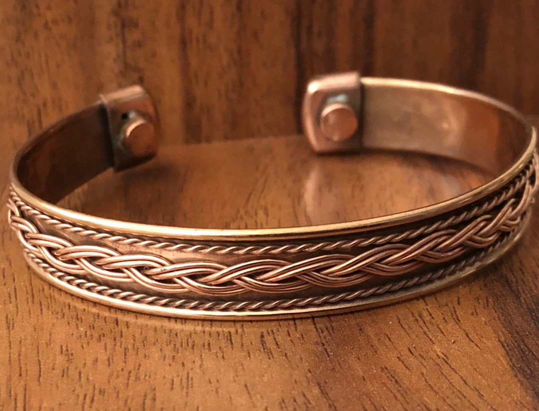 Neodymium Magnets Mens Copper Bracelet Pure Copper Magnetic