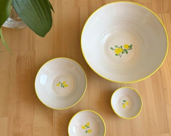 Ceramic Lemon Bowl Set