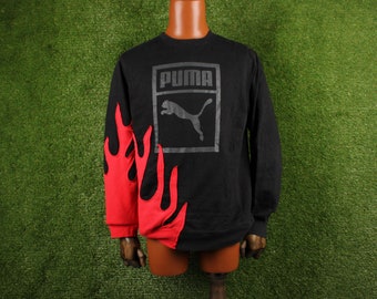 Puma Reworked Sweater Flames Rojo con Negro Talla M Unisex