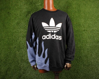 Adidas Reworked Sweater size M Unisex Black with Blue