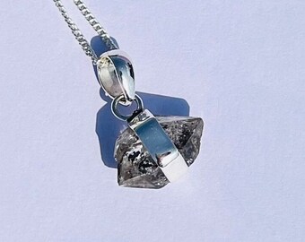 Herkimer diamond pendant, Real Herkimer diamond in 925 solid silver ,Beautiful Herkimer diamond Jewelry ,Gift Diamond Pendant,Christmas Gift