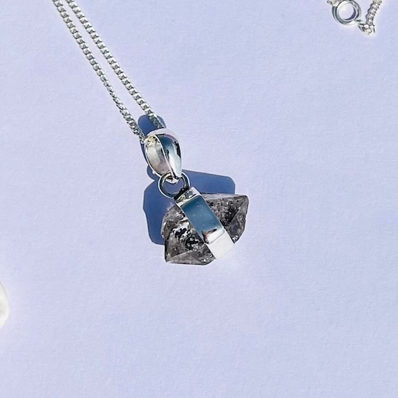 Herkimer diamond pendant, Real Herkimer diamond in 925 solid silver ,Beautiful Herkimer diamond Jewelry ,Gift Diamond Pendant,Christmas Gift