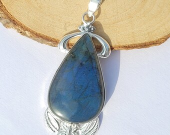 Ciondoli In Pietra Preziosa Labradorite Placcati Argento 925 - Lotto Ingrosso Handmade India