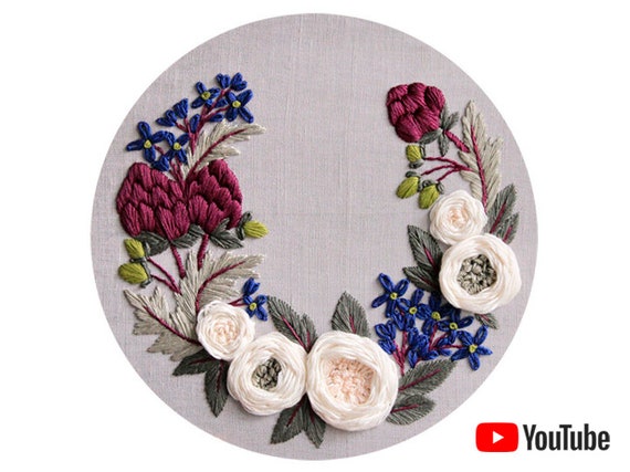 How to Make an Embroidered Flower Pillow Cover for Beginners - Making it in  the Mountains