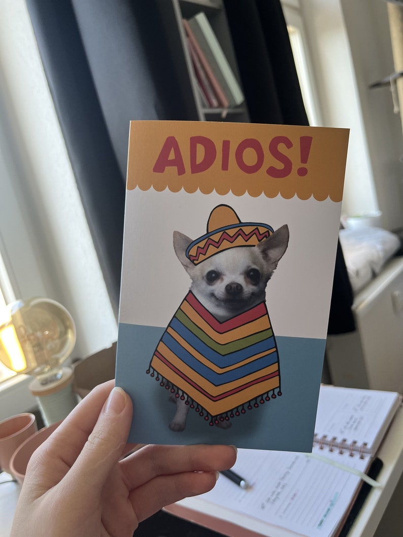 Adios Card Chihuahua Meme Etsy
