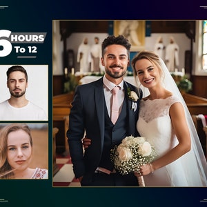 Custom Wedding Portrait from Your Photo - Modern Bridal Style, Digital Download, Unique Couple Personalized Gift, Romantic Couple Portrait
