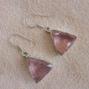 Triangle Shape Natural Onyx Gemstone Earring For Women And Girls Statement Earring 925 Sterling Silver Earring Wedding Jewelry