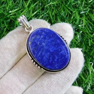 Natural Lapis Lazuli Pendant, Lapis Lazuli Gemstone Pendant, Women Necklace Pendant, Healing Crystal Pendant, Anniversary Birthday Gift Her