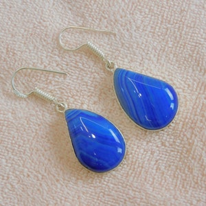 Sodalite Dangle Gemstone Earring Drop Earring For Women And Girls 925 Sterling Silver Earring Sodalite Jewelry