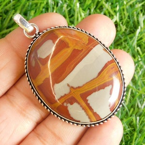 Oval Anhänger Sterling Silber Anhänger Roter Jaspis Anhänger Edelstein Anhänger Hochzeit Anhänger Braut Anhänger Boho Anhänger Geschenk für Mama