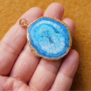 In 14k Gold Plated Pendant For Women And Girls Natural Solar Quartz Gemstone Pendant 925 Sterling Silver Plated Pendant