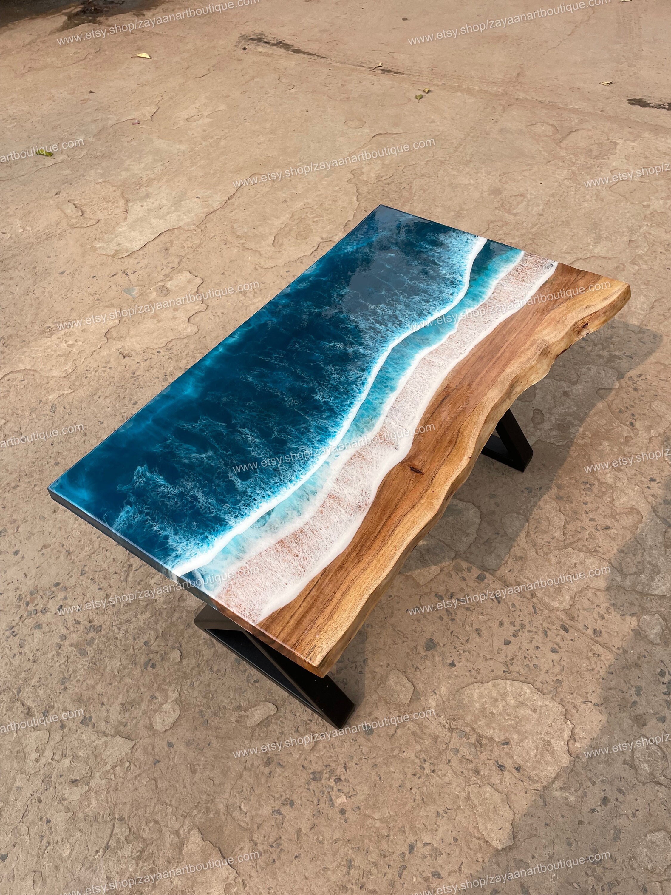 Made to Order Epoxy Resin Table, Custom Table, Ocean Design, Wood Art