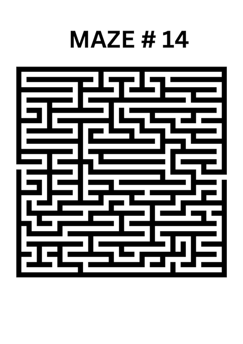 Mazes for Adults Etsy