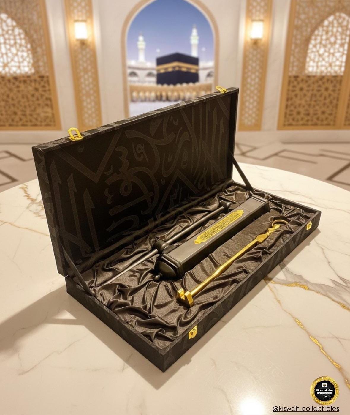 Authentic Black Kaaba Door Key Lock - Makkah Spiritual Heritage
